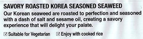 CJ Premium Roasted Seaweed Snack 5g -(Pack of 8)