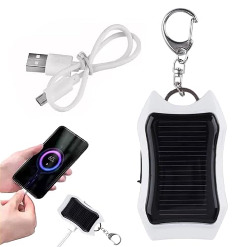 Chargeur Solaire 1500mAh, USB Batterie Externe Solaire sans Fil, Portable Power Bank Charge Rapide avec Lampe De Poche LED, Chargeur Solaire Externe pour Smartphones Et Tablettes