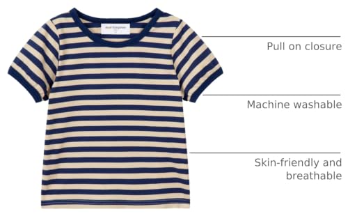 Image of Mud Kingdom Boys Girls T-Shirts Rainbow Stripe Cotton Unisex Top