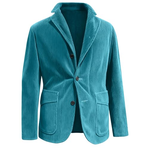 CHIACJYRSEDK Cordjacke Herren Winter Hemdjacke Warm Business Jacke Langarm Blazer mit Knöpfen Freizeitjacke Sportlich Herbstjacke Männer Übergangsjacke Mantel Herrenjacke Modern Jacke Elegant