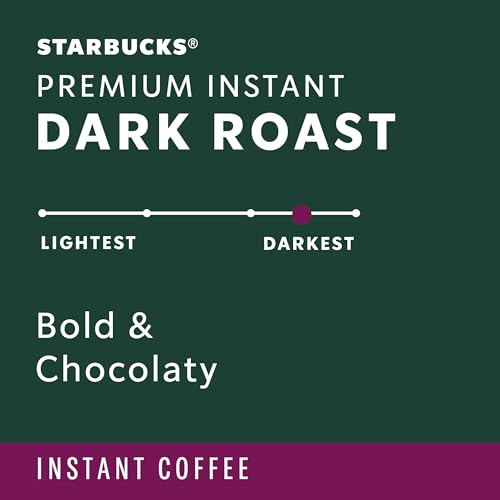 Starbucks Premium Instant Coffee, Dark Roast, 100% Arabica Beans, 3 Pack (3.17 Oz Each)