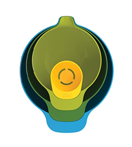 Conjunto de tigela de mistura compacta de ninho da Joseph Joseph 40015, separador de ovos, para serv