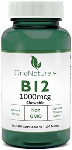 OneNaturals Vitamin B12 Supplement, Methylcobalamin (1000 mcg, Vegan), 100 Tablets - 16,667% Daily Value
