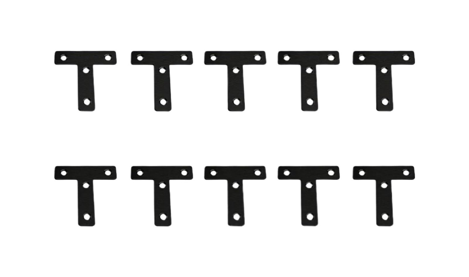 Angle Brackets, L Brackets 10Pcs Triangular Flat Fixed Corner Code(T-black-10pcs)