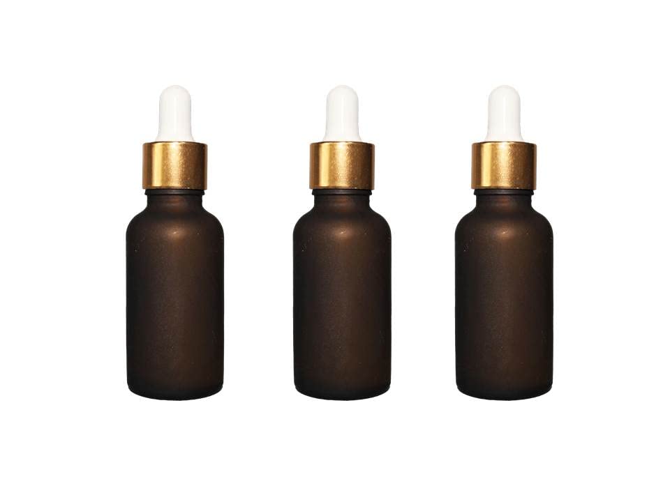 Pharcos 30Ml Amber Frosted|Matt Finished Glass Dropper Bottle With Golden Dropper And White Teat Set For Essential Oil Perfumes Cosmetics (Set Of 3).-image-26