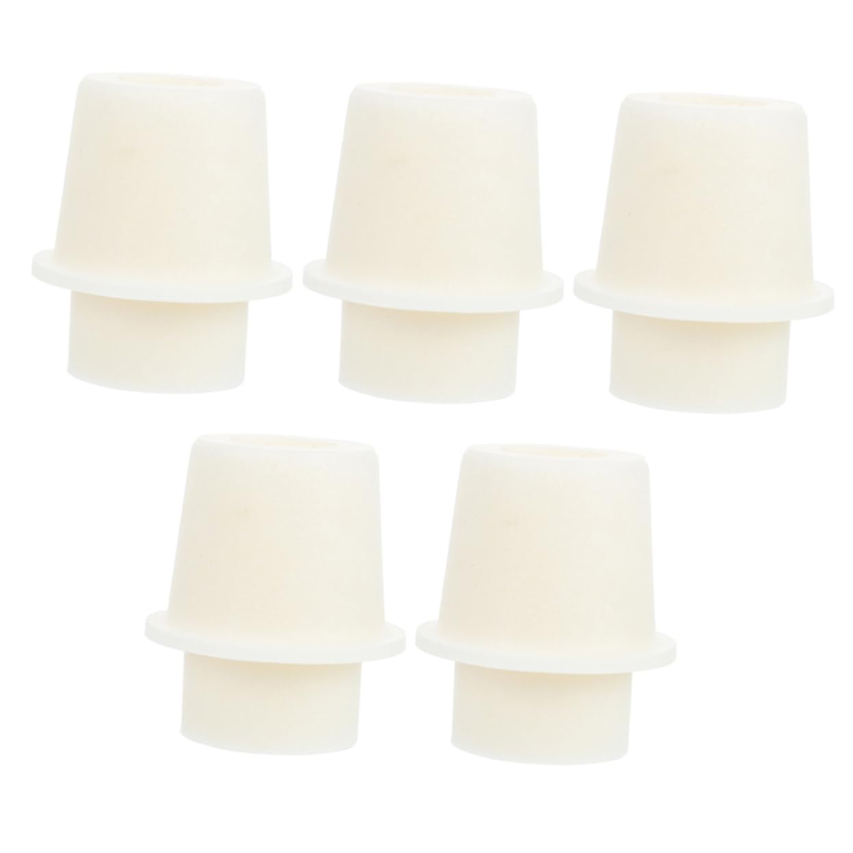 Mobestech 5pcs Stoppers for Erlenmeyer Flask Conical Glass Tube Sealers Test Tube Stoppers Laboratory Use Fits 30 Opening 250ml Size