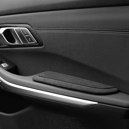 BETTERHUMZ Car Door Armrest Cushion Pad for Alcantara Suede, Car Elbow Rest Pad for BMW 3 4 5 6 7 8 X1 X3 X4 X5 X6 Z4 Series Car Accessories (Right, Black line) by BETTERHUMZ - Used condition - Image 3