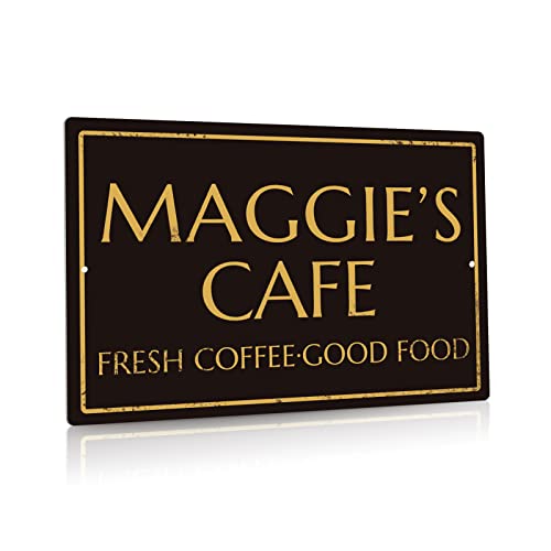 Putuo Decor Custom Coffee Shop Metal Sign 12x8 Inches