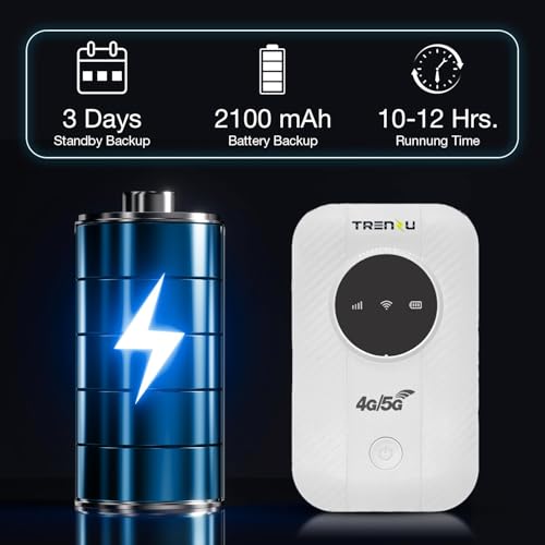 Image of 4G LTE Portable Hotspot Device | Pocket WiFi Dongle 5G /4G All Sim Support | Upto 150Mbps, 2100mAh Battery | Plug & Play Wireless Data Card WiFi Dongle with Sim Slot for Laptop & Travel