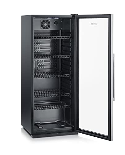 SEVERIN Flaschenkühlschrank, mit integriertem Schloss und integrierter LED-Beleuchtung, 237 L Nutzinhalt, schwarz, FKS 8841