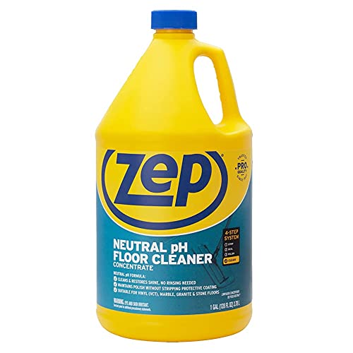 Zep Neutral pH Floor Cleaner. 1 Gallon (Case of 4) - ZUNEUT128 - Concentrated Pro Trusted All-Purpose Floor Cleaner