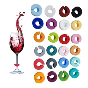 Daiuni 24 Silikonowe Markery do Kieliszków