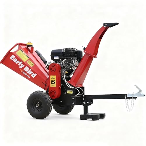 MMS 5 Inch E-Start 420cc 15HP Gas Powered Wood Chipper,