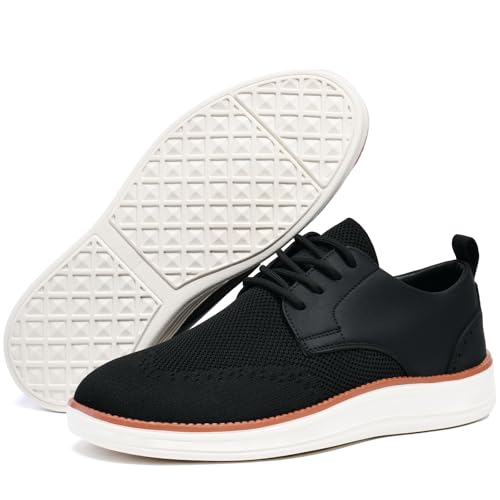 Men's Casual Dress Oxfords Shoes Knit Fashion Dress Sneakers for Business Formal Daily Walking3