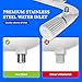 Ultra-Slim Dual-Nozzle Bidet Attachment - Adjustable Cold Water Pressure, Stainless Steel, Hygiene Upgrade,Non-Electric Bidet, (White)