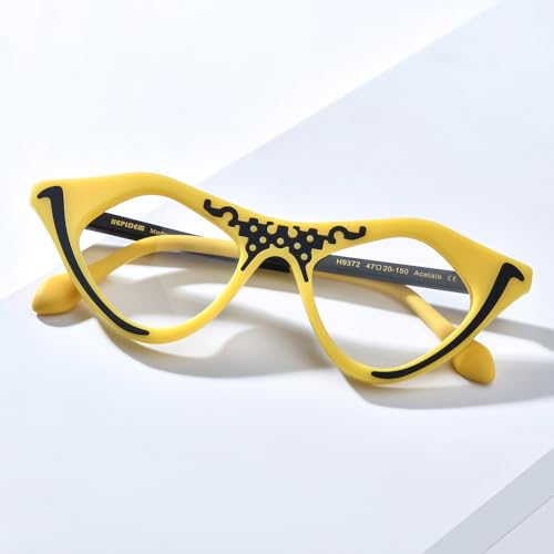 Image of HEPIDEM Multicolor Acetate Glasses Frame Women Cat Eye Eyeglasses Men Optical Spectacles 9291