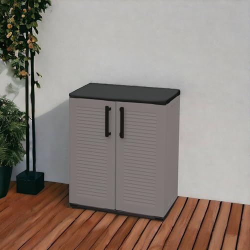 Dmora - Armadio da esterno Mol, Mobile balcone multiuso, Armadietto