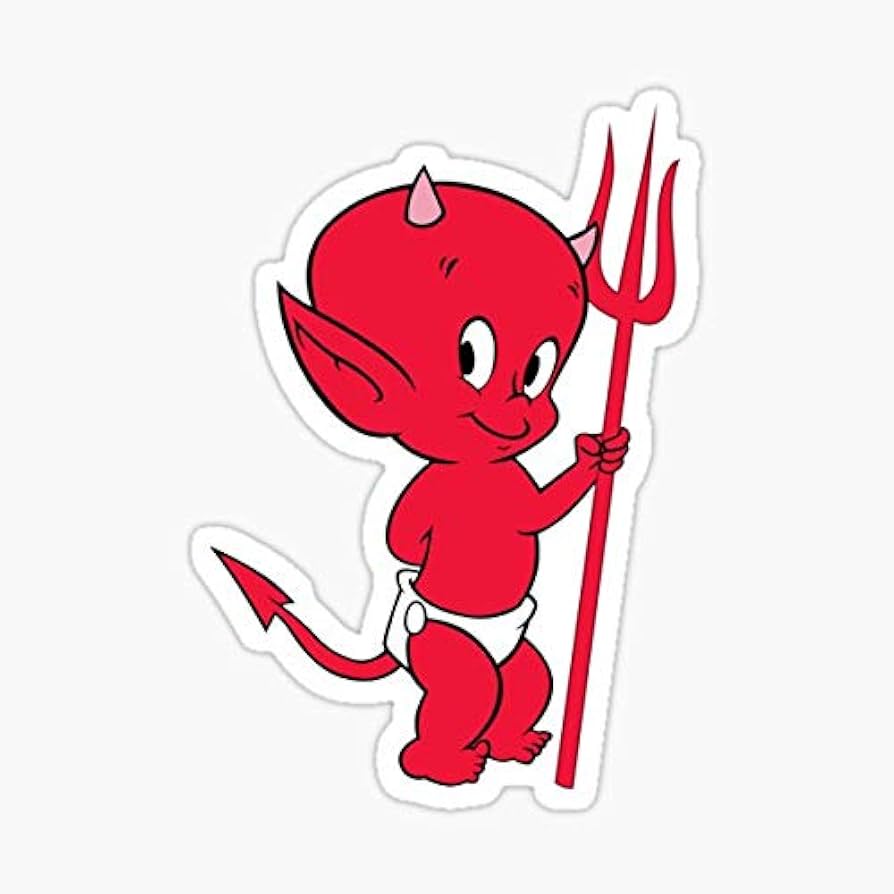 Amazon.com: Hot Stuff The Little Devil Shirt, Mask Sticker