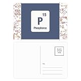 DIYthinker P phosphore élément chimique chem Formule Jeu de cartes postales Merci carte postale 20pcs Side 5,7 pouces x 3,8 pouces Multicolor 5.7 pouces x 3.8 pouces Multicolore