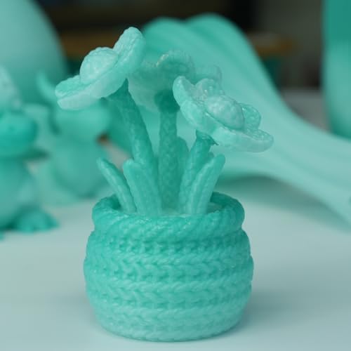 Image of GratKit Gradient PETG Filament, Color Change 3D Printer Filament 1.75mm, 1kg, Multicolor PETG Translucent Gradient Lake Green White