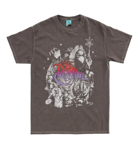T-shirt Dark Crystal en coton délavé style grunge