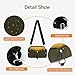 Herald Lightweight Nylon Crossbody Bag for Women, Small Camera Square Shoulder Purse Handbag with Multi-Pockets (Green)