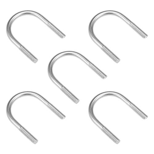 uxcell U-Bolts 5pcs 1.65"(42mm) Inner Width 69mm Length M8 304 Stainless Steel U-Bolt Fastener for 42mm Pipe Dia