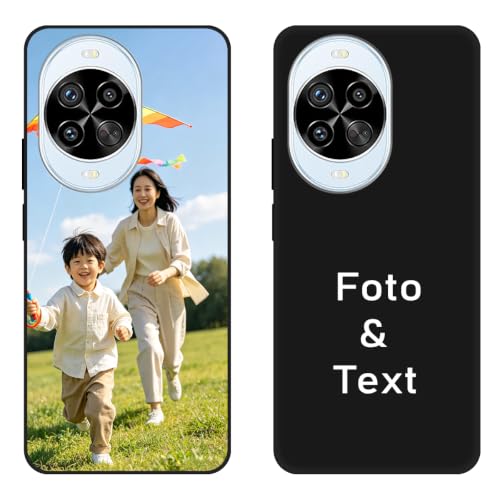 YonderYM Case Compatible with Huawei NOVA 14 PRO, Custom Photo Text Name Customized Personalized Gift Cover Black TPU