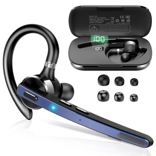 Bluetooth Headset, 90Hrs Bluetooth 5.3 Earpiece, APTX HD Audio, Mute Button - image 1