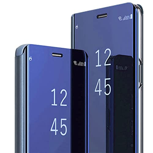 Coque Galaxy A17 5G Samsung avec béquille intégrée et clapet translucide bleu