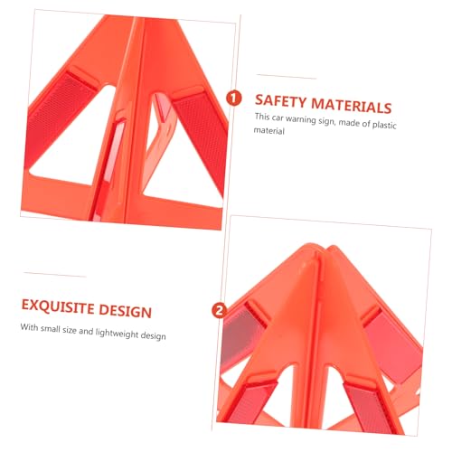 Kit de señales reflectantes triangulares para auto 2 sets miniatura 6