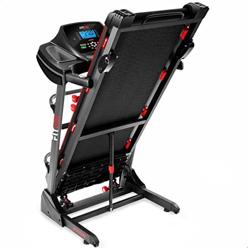 FITFIU Fitness MC-400 loopband, opvouwbaar, tot 20 km/u, motor 2000 W, helling, hydraulische verticale vouwing, app-connectiviteit met bioscoop, USB-poort en accessoires - Afbeelding 3