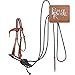 Billy Royal Futurity Bosal Headstall Set | Color Dark Oil/Black | Complete Show Ring Set | Grade A Leather | Basket Weave Tooling | 12 Plait Rawhide Bosal | Stylish Accents