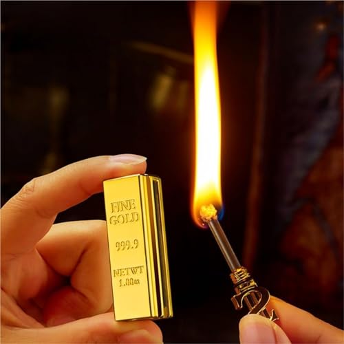 Encendedor de Mecha Permanente en Forma de Barra de Oro miniatura 6