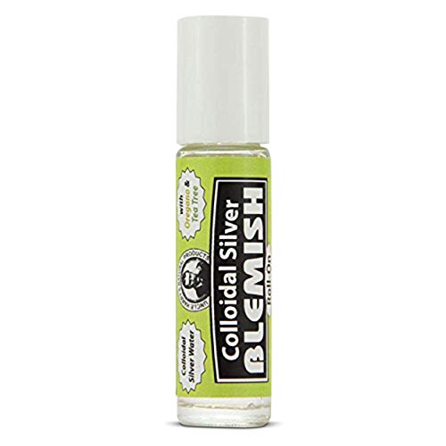 Uncle Harry's Colloidal Silver Blemish Spot Treatment Roll On | 100% Natural Face & Body Acne Treatment Serum | Acne Spot Remover with No Alcohol (10 ml)