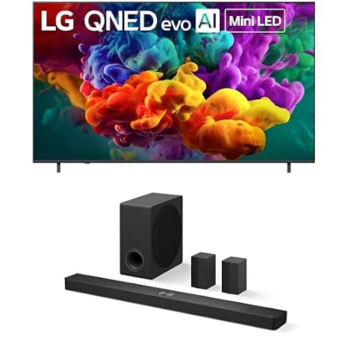 Image of LG 85-Inch QNED evo QNED84B Mini LED 4K Smart TV (85QNED84BUA, 2026) Bundle S90TR 7.1.3-Ch Soundbar, Dolby Atmos, Dolby Vision, Wow Orchestra, WOWCAST, Rear Speakers, Wireless Subwoofer