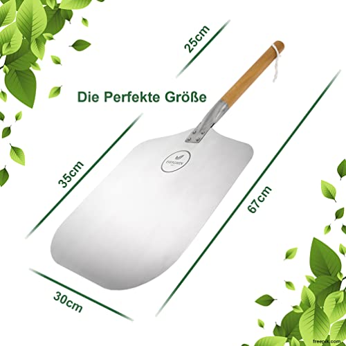 EVERGREEN BERLIN | DAS ORIGINAL - Premium Pizzaschieber - Pizzaschaufel aus Aluminium und Buchenholz - optimale Länge… - Image 4