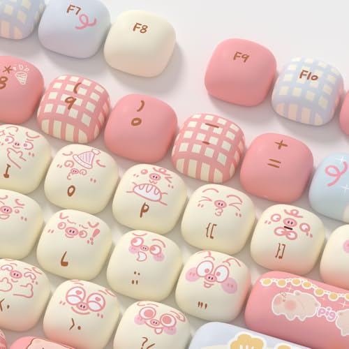 Teclas Akko Piggy Party con perfil MOG ergonómico y PBT de alta duración para tu teclado 4
