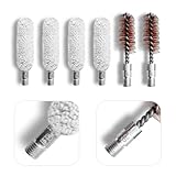 XXLIYA 6PCS Gun Cleaning Brushes Supplies 20 Gauge Hunting Gun Cleaning Kit Bronze Cleaner Cotton Mop Bore Brush Set for 20GA Shotgun Firearm Gun Tools Maintenance