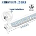 JESLED 8FT LED Bulbs, Single Pin Fa8 Base, 50W (130W Equiv.), 5000K Daylight, 6000LM, 8 Foot T8 T10 T12 LED Tube Lights, 96'' LED Replacement for Fluorescent Light, ETL Listed, Ballast Bypass, 12 Pack
