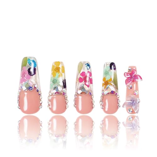 LOVFUL Press on Nails Flora | Handmade with Full Covered