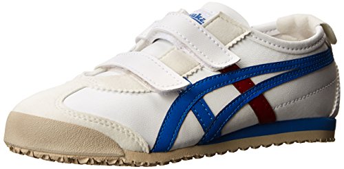 Onitsuka Tiger Mexico 66 Baja PS Classic Running Shoe (Toddler/Little Kid), White/Royal Blue, 13 M US Little Kid