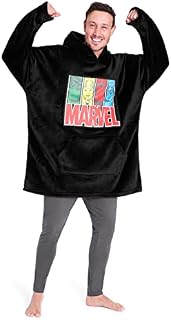 Marvel Oversized Blanket Hoodie for Men Captain America Iron Man