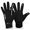 MOBIUSPHY Guantes Invierno Hombre, Guantes de Pantalla Táctil Unisex Guantes Deportivos Super Cálido Mujer para Esquí Nieve Ciclismo Deporte al Aire Libre Running, Negro