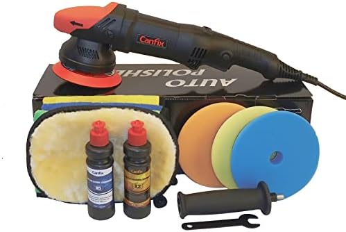 Canfix 5 inch Dual Action Random Orbital Car Polisher with 9pcs Detailing kit Included polishing compounds