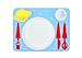 "Space" Melamine Kids Dinner 7-piece Set, Plate, Cup, Utensils, Bowl on a Tray