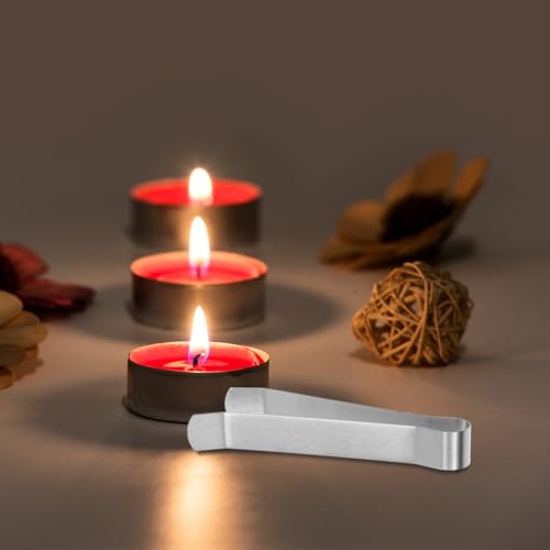 CIMAXIC 4 Stück Kerzenlöscher Edelstahl Dochtklemme Metallclip Für Sicheres Löschen Von Kerzen Kompaktes Praktisches Kerzenzubehör Für Haushalt Küche