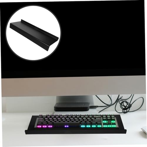Support de Clavier Acrylique Incliné : Modèle Compact Noir et Antidérapant Ergonomique
