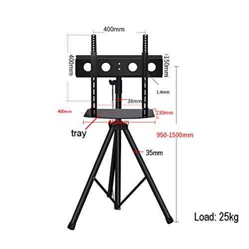 Preisvergleich Produktbild FKTVSTAND Tragbarer Stativ TV Bodenständer mit VESA Halterung für 26"-55" Bildschirme