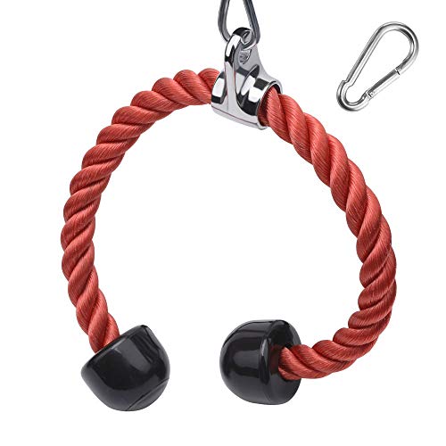 XYZDOUBLE Corde Triceps Musculation Gym Tricep Rope Biceps Accessoire Nylon Poignées Antidérapantes de Dorsal, Biceps, Triceps, Gym ou Maison Cover